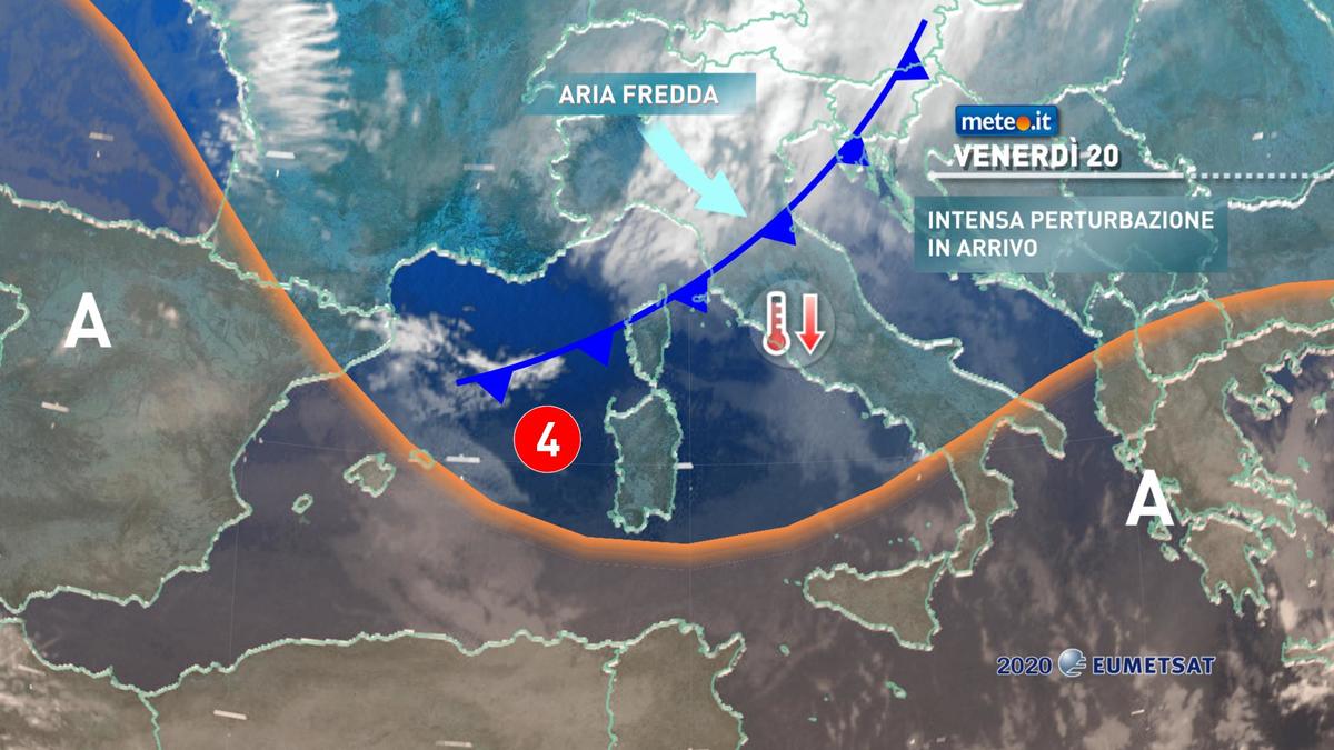 Meteo, fino a sabato 21 novembre pioggia, venti burrascosi e neve al Centro-sud