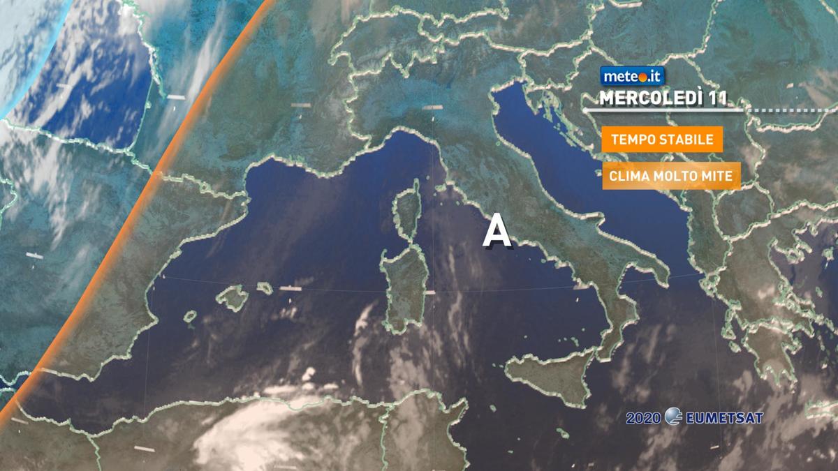 Meteo, tempo stabile ma giovedì 12 novembre arriva qualche pioggia