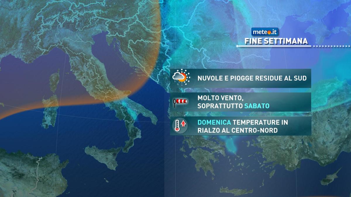 Meteo, domenica 22 novembre due regioni a rischio pioggia