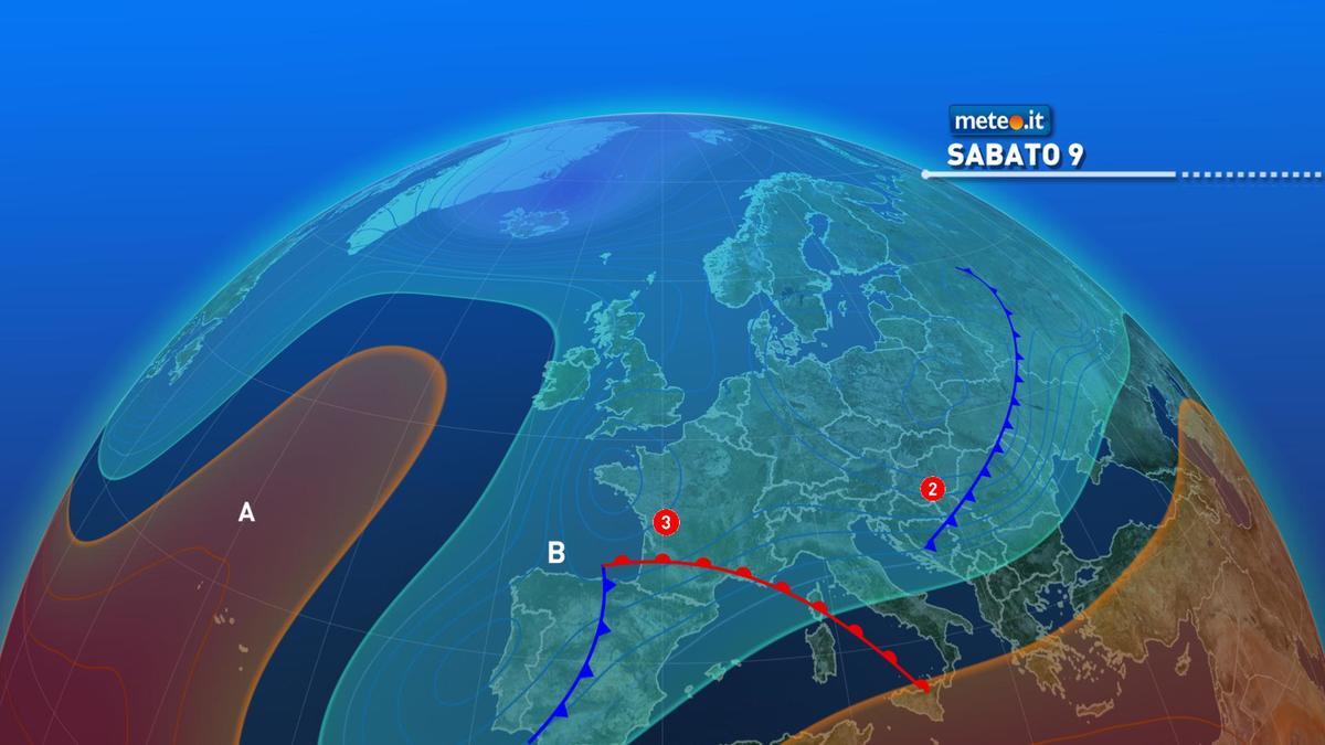 Meteo, weekend del 9-10 gennaio con maltempo al Centro-sud