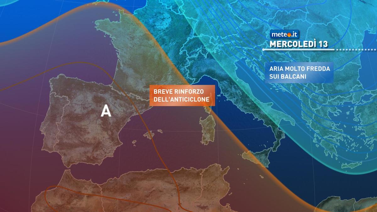 Meteo, da metà settimana nuovo afflusso di aria molto fredda sull'Italia