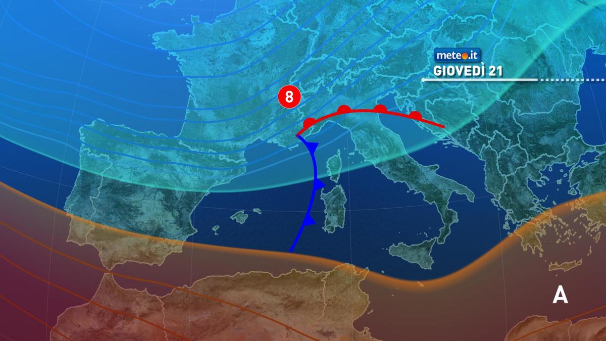 Meteo, da giovedì 21 gennaio torna il maltempo sull'Italia