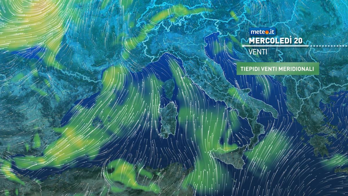 Meteo, dal 21 gennaio tornano piogge, neve e venti forti