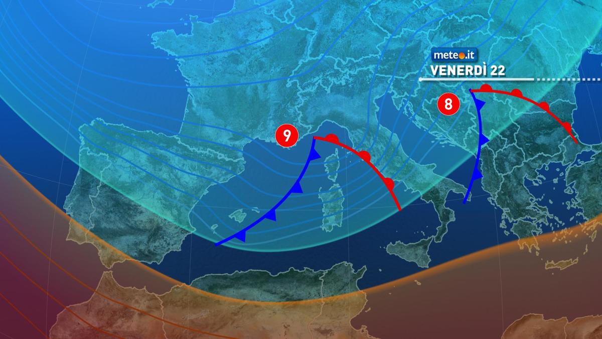 Meteo, 22 gennaio di forte maltempo: attenzione al rischio nubifragi