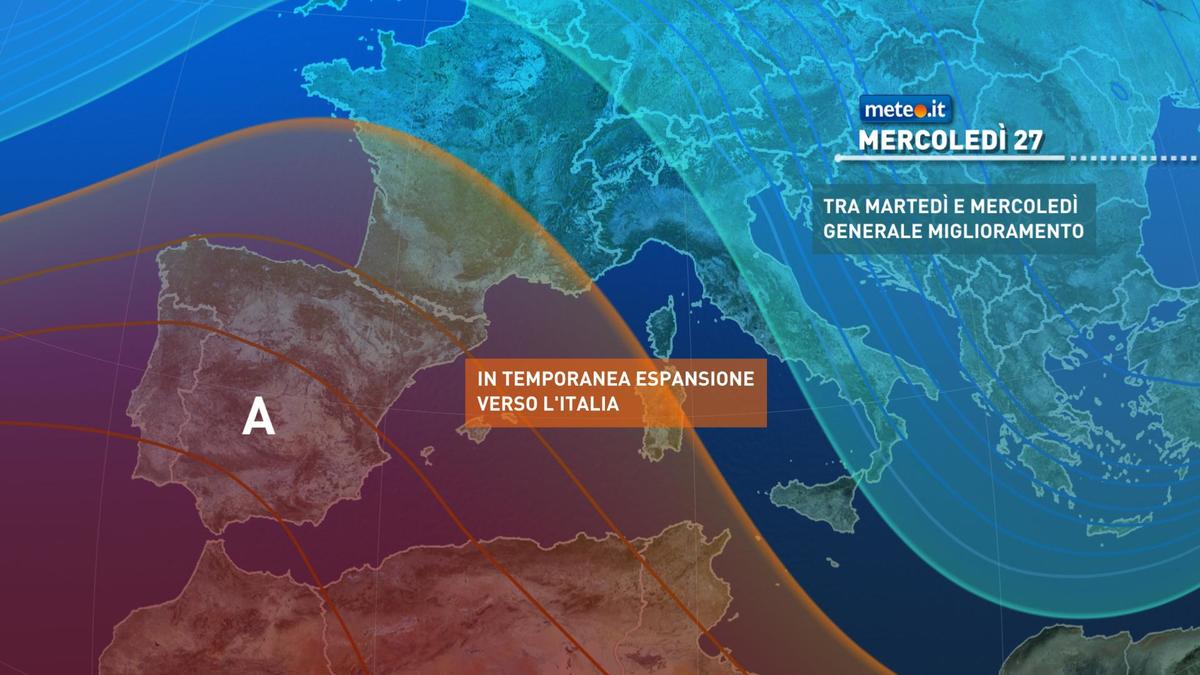 Meteo, tra il 26 e il 27 gennaio generale miglioramento