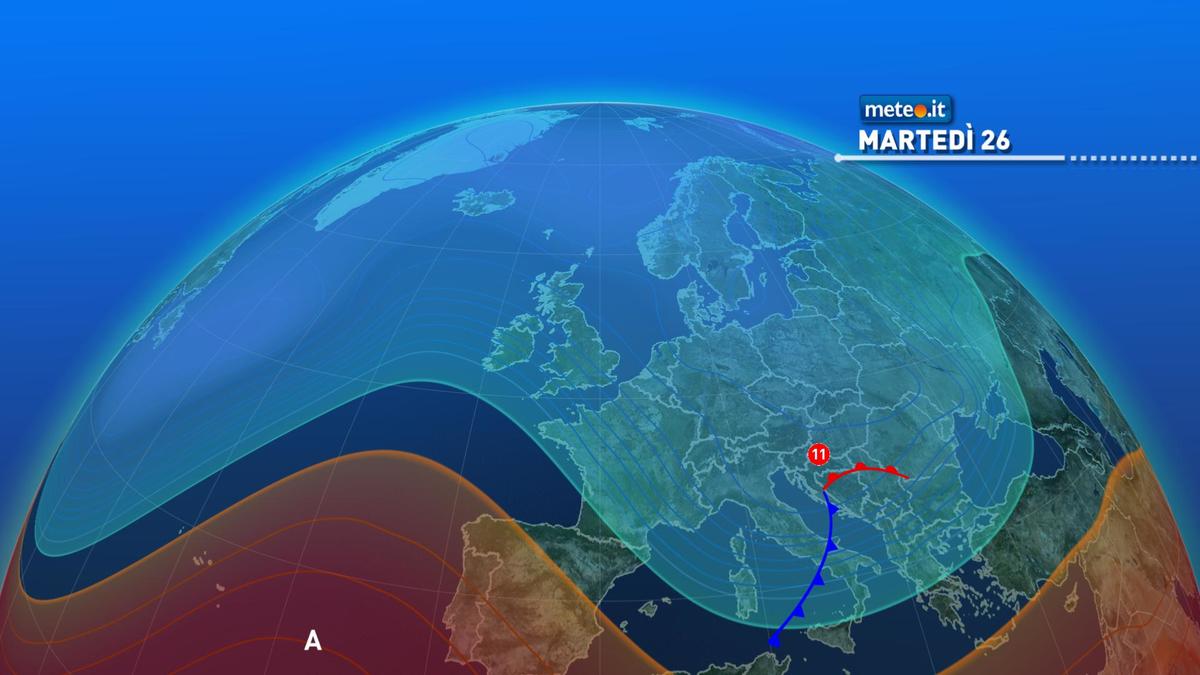 Meteo 26 gennaio: migliora il tempo, ma aumenta il freddo