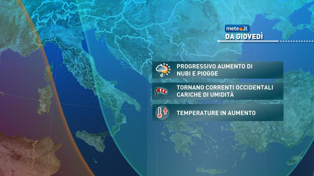 Meteo, tempo in peggioramento negli ultimi giorni di gennaio