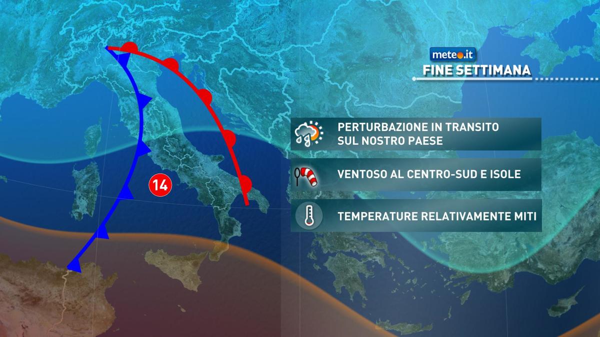 Meteo, maltempo e venti forti nel weekend del 30-31 gennaio