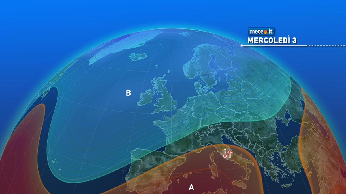 Meteo, dal 3 febbraio alta pressione nord-africana