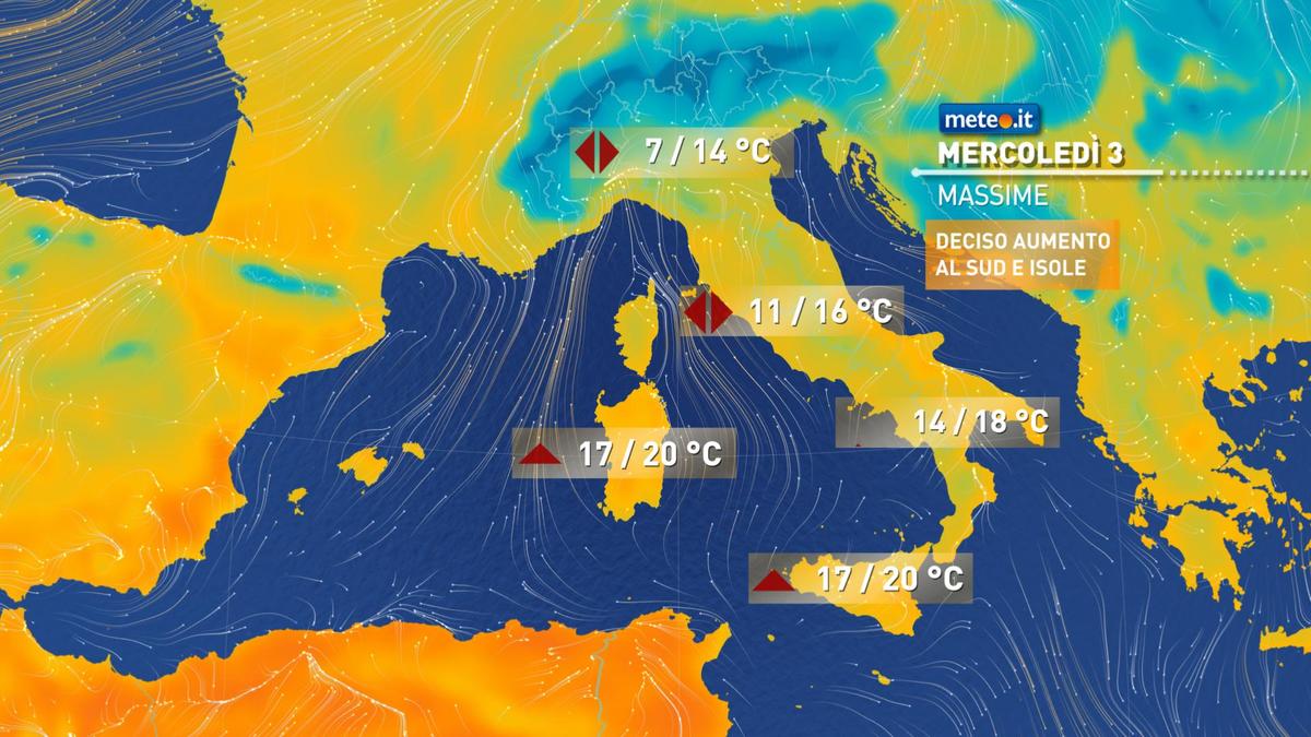 Meteo, 3 febbraio soleggiato al Centro-sud e grigio al Nord