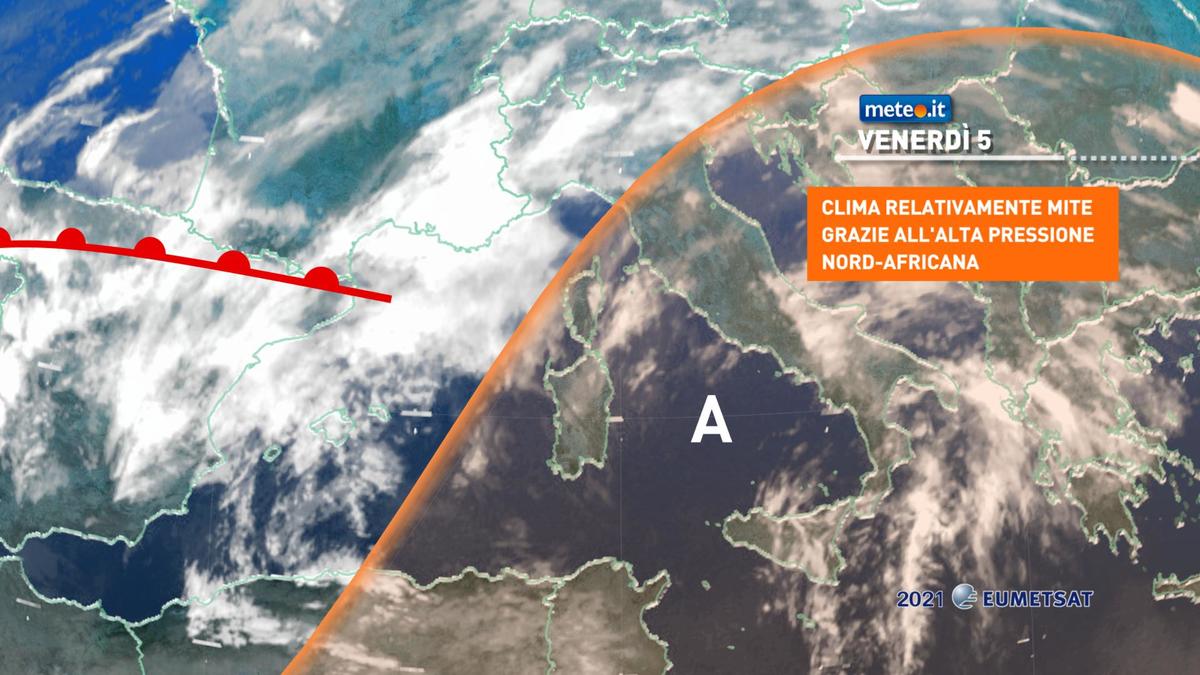 Meteo, alta pressione africana protagonista fino a sabato 6 febbraio