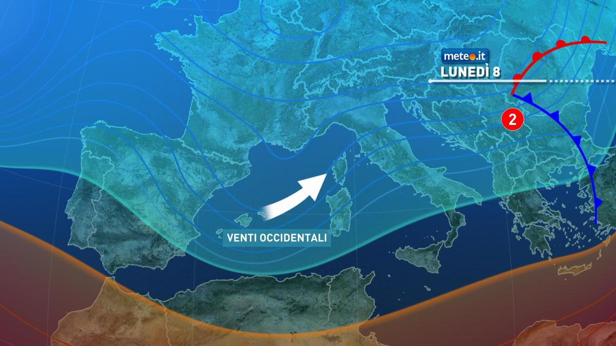 Meteo: 8 febbraio con piogge residue, nuovo peggioramento in serata