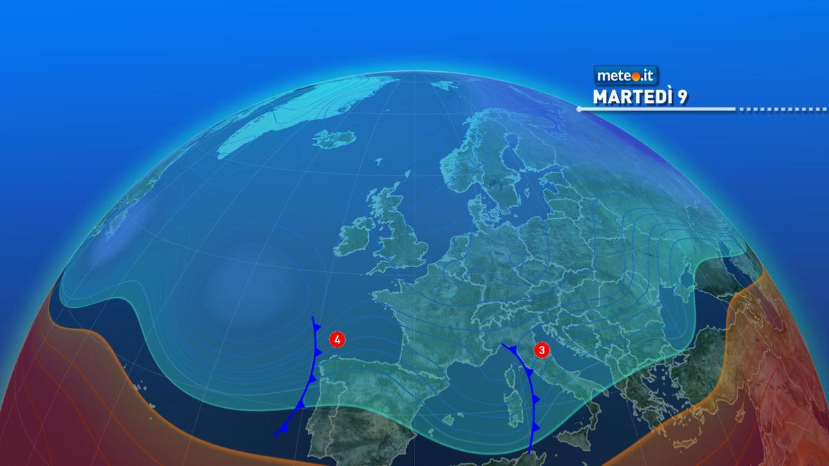 Meteo, maltempo tra il 9 e 10 febbraio poi arriva il gelo