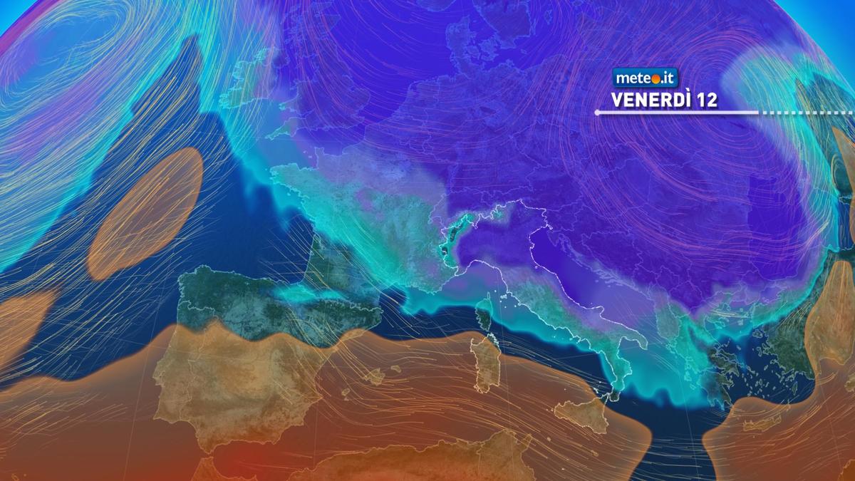 Meteo, da venerdì 12 febbraio irruzione di aria gelida sull'Italia