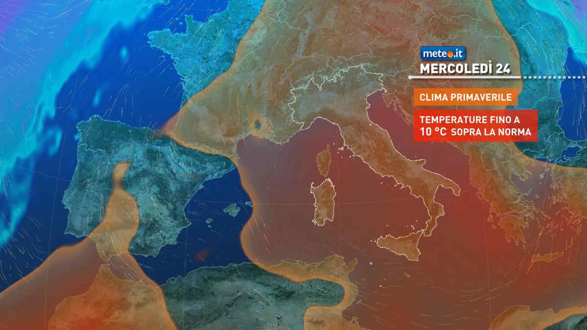 Meteo, l'alta pressione la settimana del 22-28 febbraio si rinforzerà con maggiore decisione