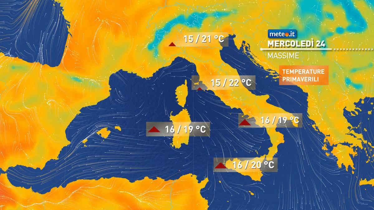 Meteo, mercoledì 24 febbraio prosegue il dominio dell'alta pressione