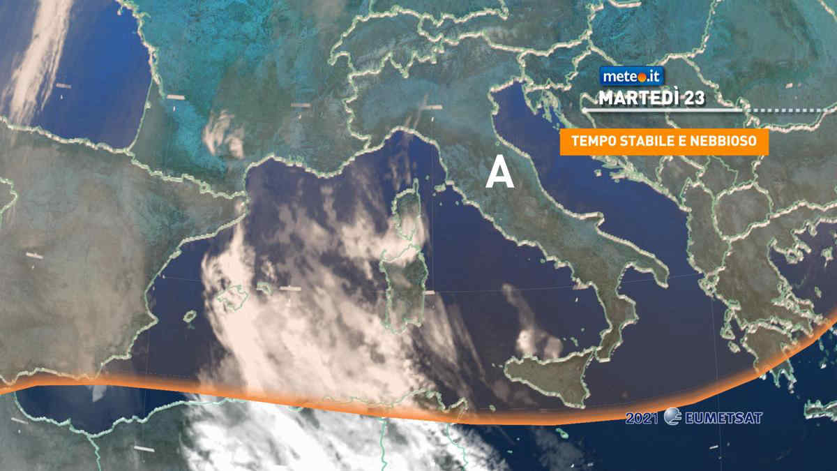 Meteo, martedì 23 febbraio con tempo stabile e temperature oltre la norma