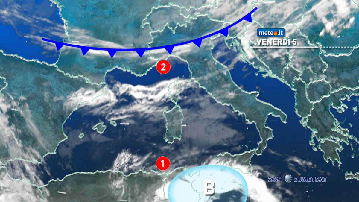 Meteo, 5 marzo con nuvole e locali piogge