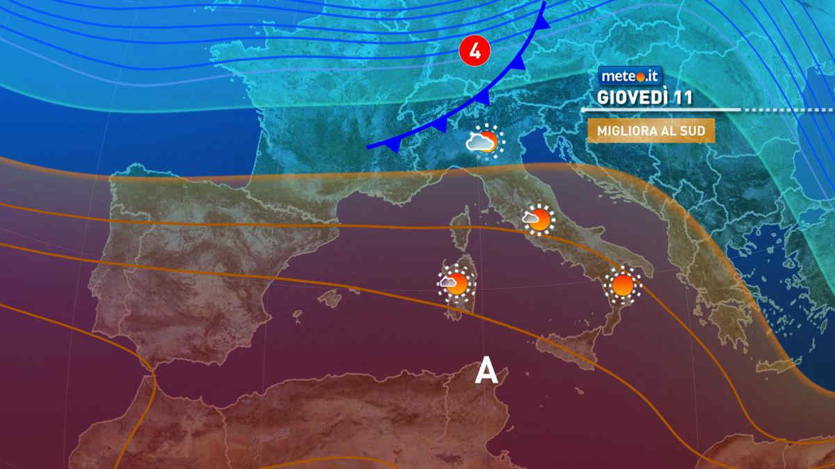 Meteo, giovedì 11 marzo e venerdì 12 condizioni ribaltate