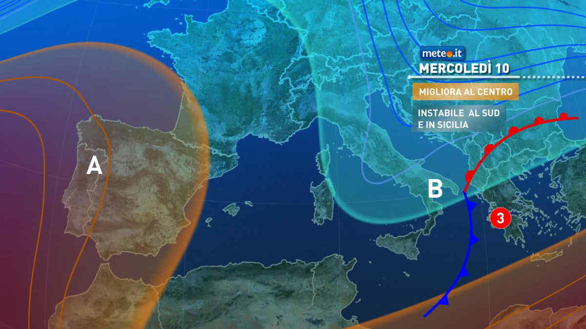 Meteo, 10 marzo di maltempo al Sud