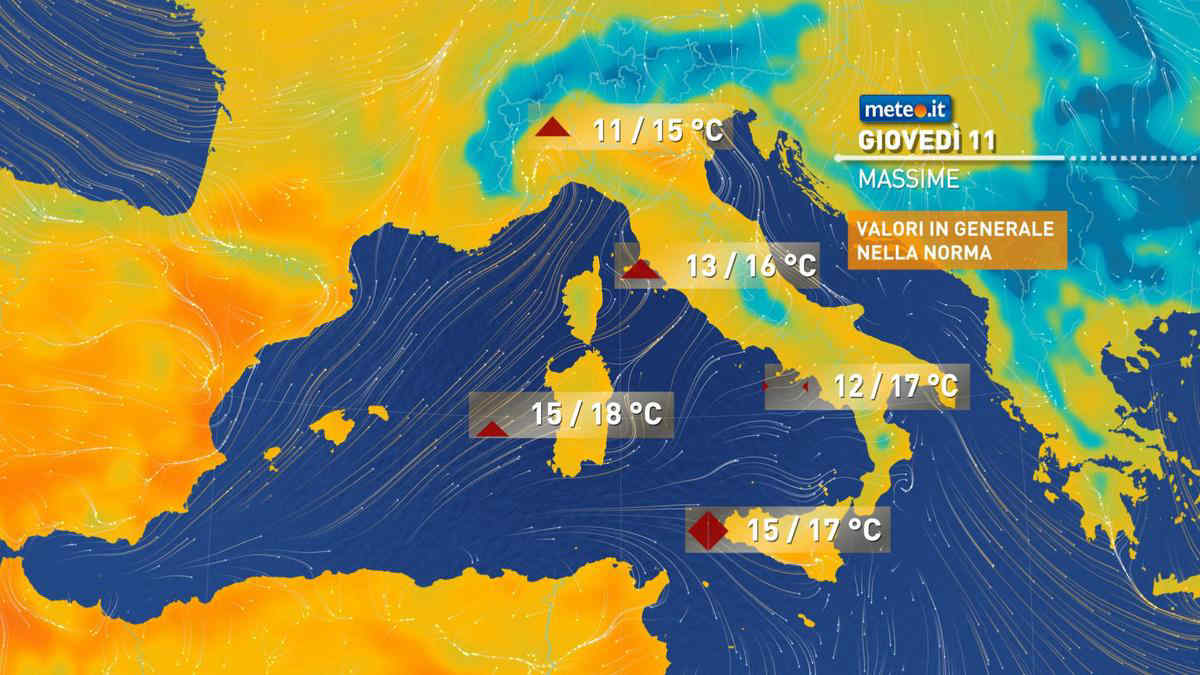 Meteo, oggi giovedì 11 marzo, sole al Sud e nuvole in transito al Centro-Nord