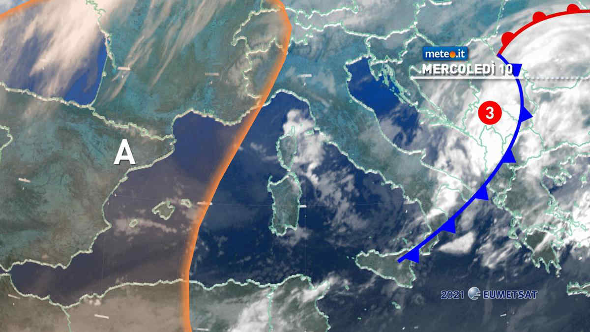 Meteo, mercoledì 10 marzo ultimi effetti della perturbazione al Sud