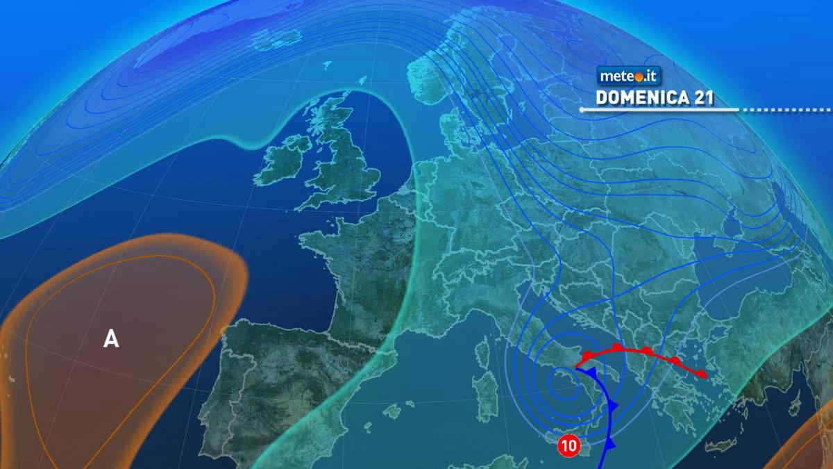 Meteo, nel weekend del 20-21 marzo maltempo al Sud e clima freddo