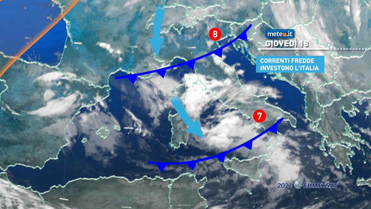 Meteo, 18 marzo con instabilità e neve a quote collinari