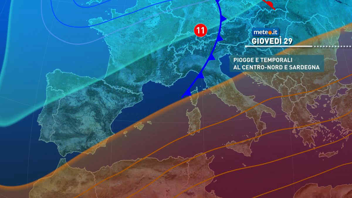 Meteo, 29 aprile con nuova perturbazione al Centro-nord