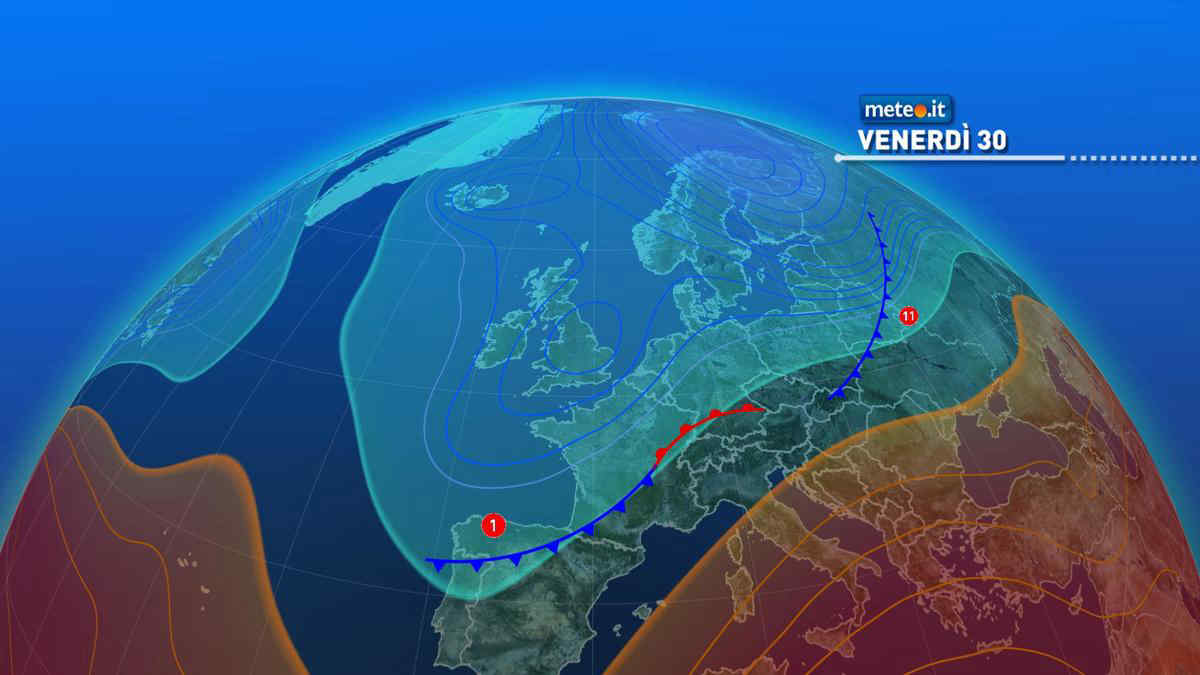 Meteo, venerdì 30 aprile instabile al Centro-Nord e caldo al Sud