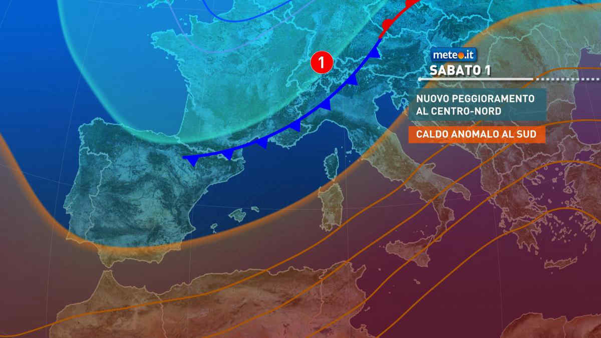 Meteo, Primo Maggio a rischio forte maltempo. Caldo estivo al Sud