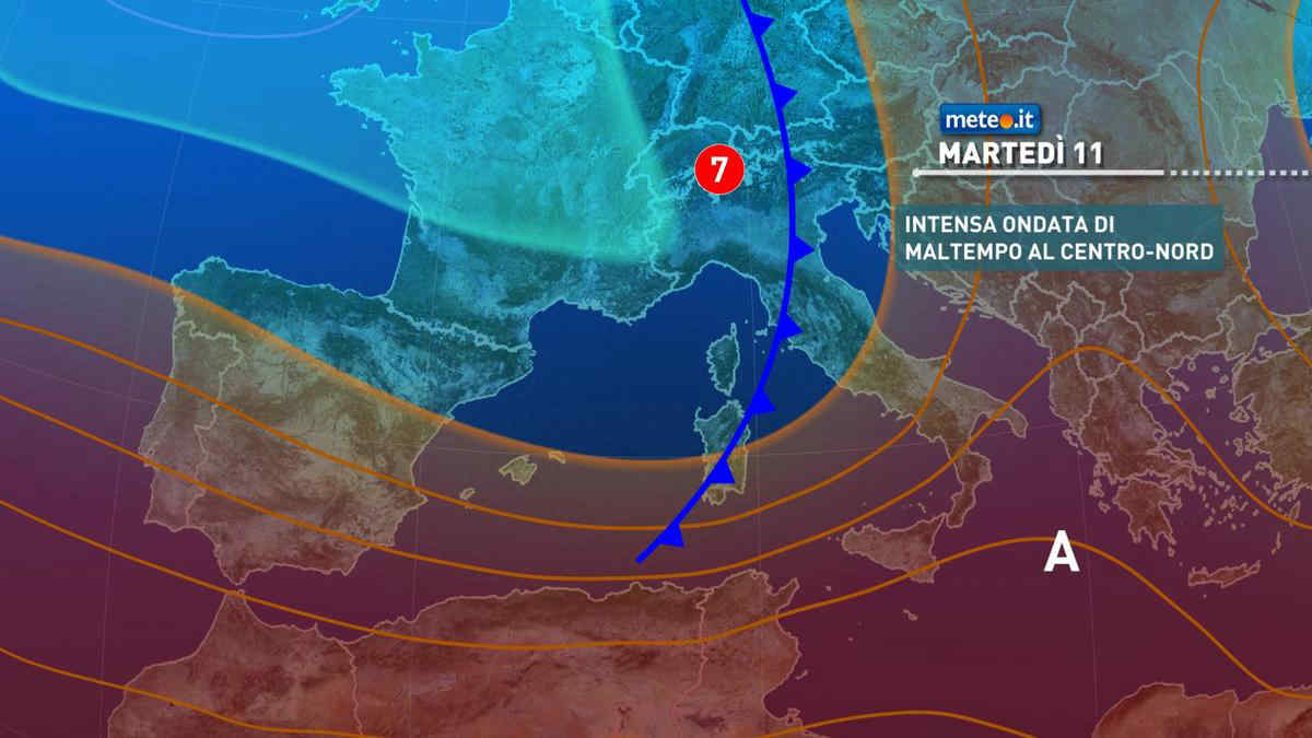 Meteo, martedì 11 maggio rischio di forte maltempo: le zone coinvolte