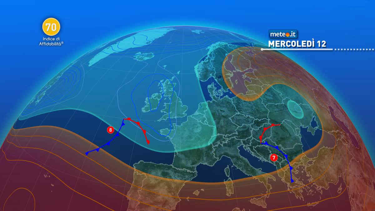 Meteo, 12 maggio con atmosfera instabile e calo termico