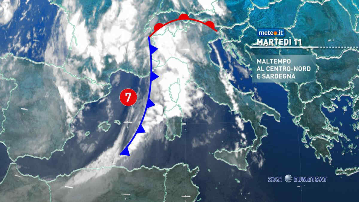 Meteo, 11 maggio con maltempo al Centro-nord e Sardegna