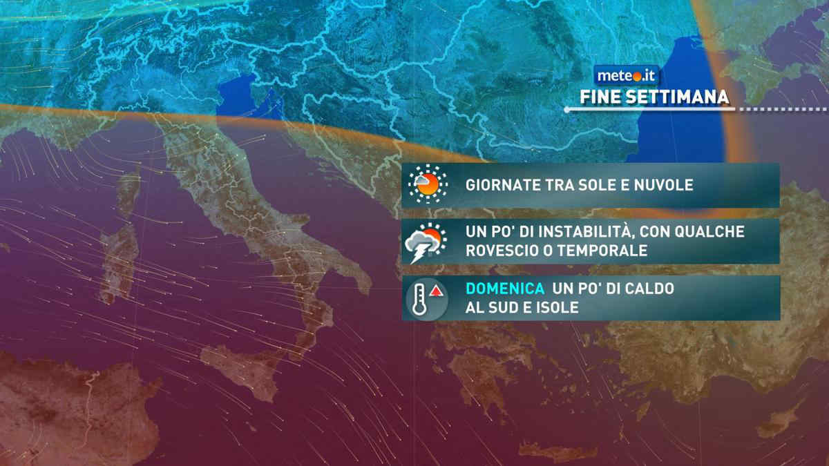 Meteo, sabato 15 maggio instabile al Sud e al Nordest