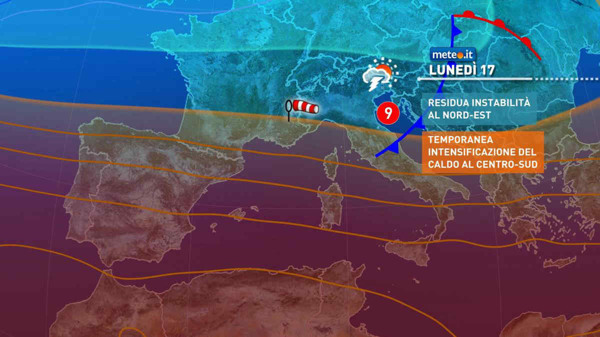 Meteo, lunedì fase calda al Centro-sud: punte fino a 30 gradi