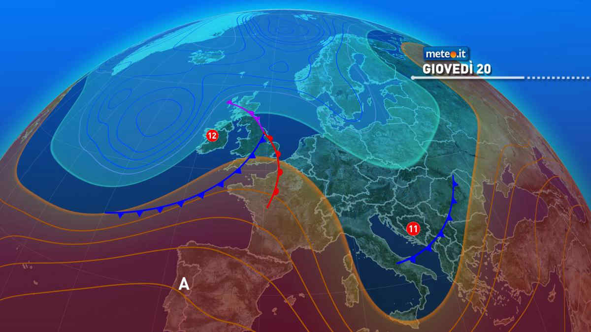 Meteo, nuovi impulsi instabili giovedì per 20 maggio