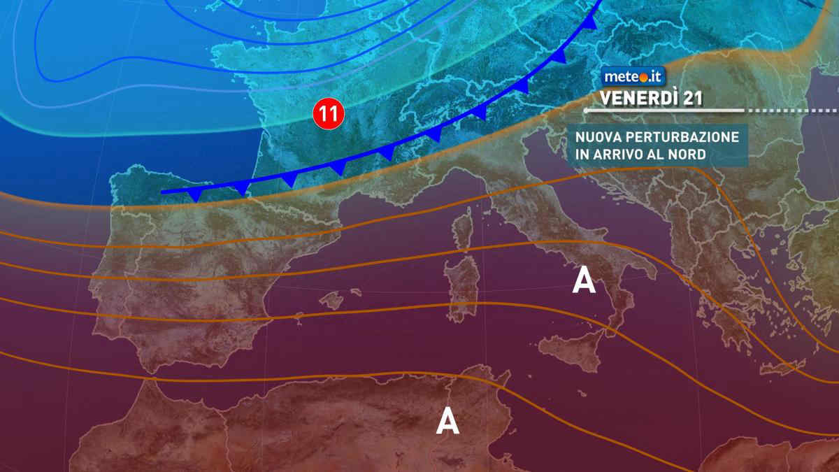 Meteo, oggi venerdì 21 maggio, previsto l'arrivo di una perturbazione al Nord. Anticiclone africano al Sud nel weekend