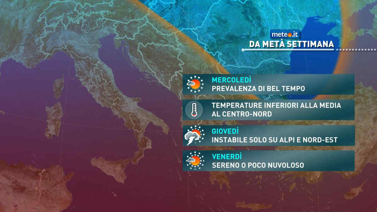 Meteo, da mercoledì 26 maggio condizioni per lo più buone e temperature nella norma