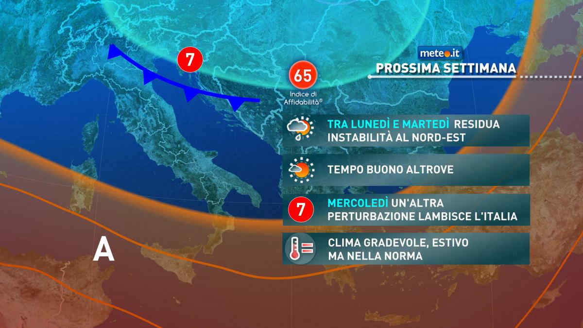 Meteo, tempo variabile e clima gradevole fino a fine agosto