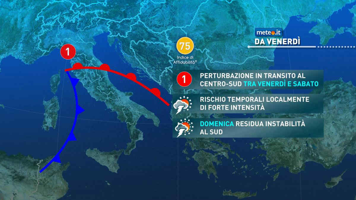 Meteo 3 settembre: sull'Italia la prima perturbazione del mese