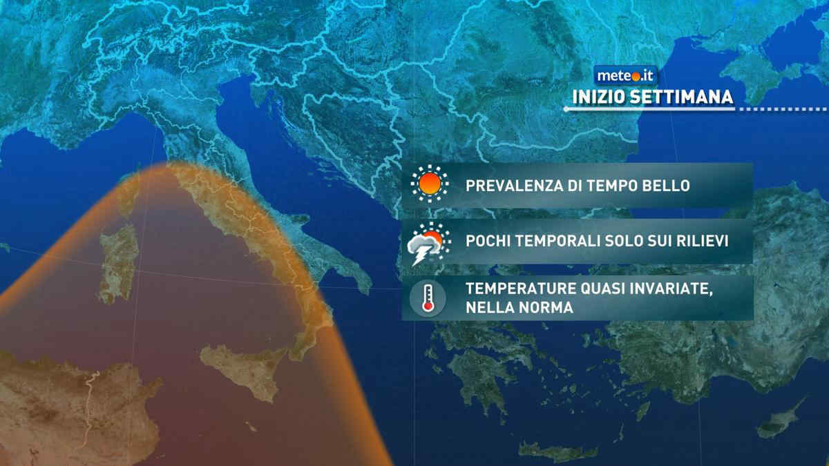 Meteo, lunedì 13 alta pressione in temporanea espansione sull'Italia