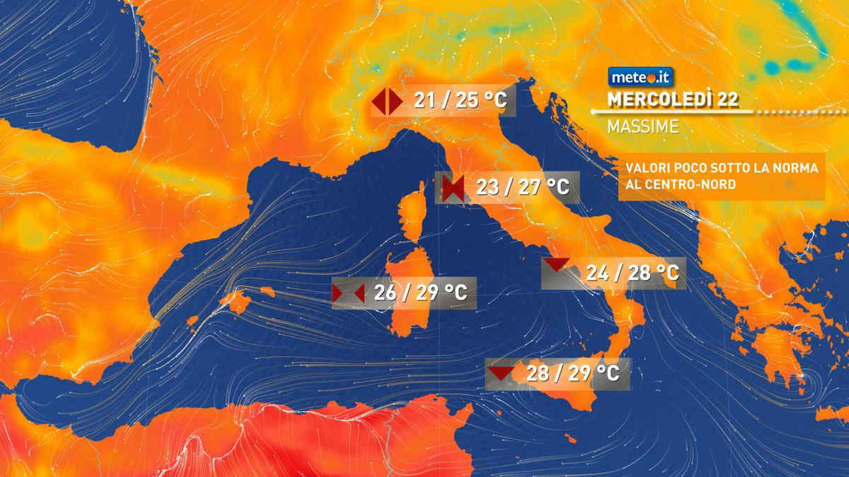 Meteo, mercoledì 22 settembre tempo instabile solo sulle Isole