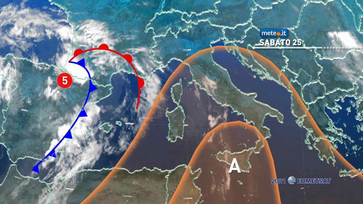 Meteo, sabato 25 soleggiato ma peggiora in serata al Nord