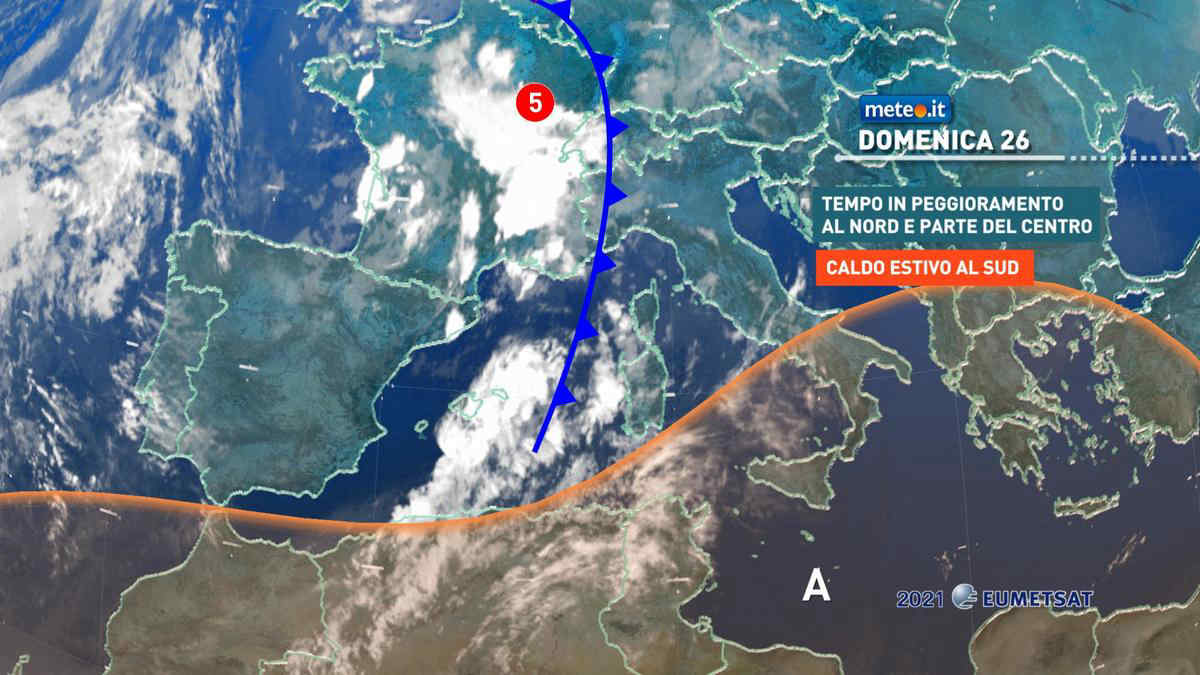 Meteo, domenica 26 di maltempo al Centro-Nord: rischio di piogge forti fra Liguria e Toscana