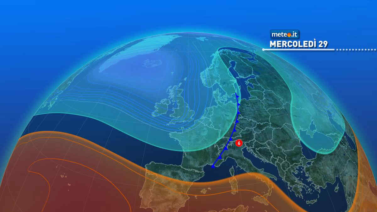 Meteo, mercoledì 29 settembre con la perturbazione n.6