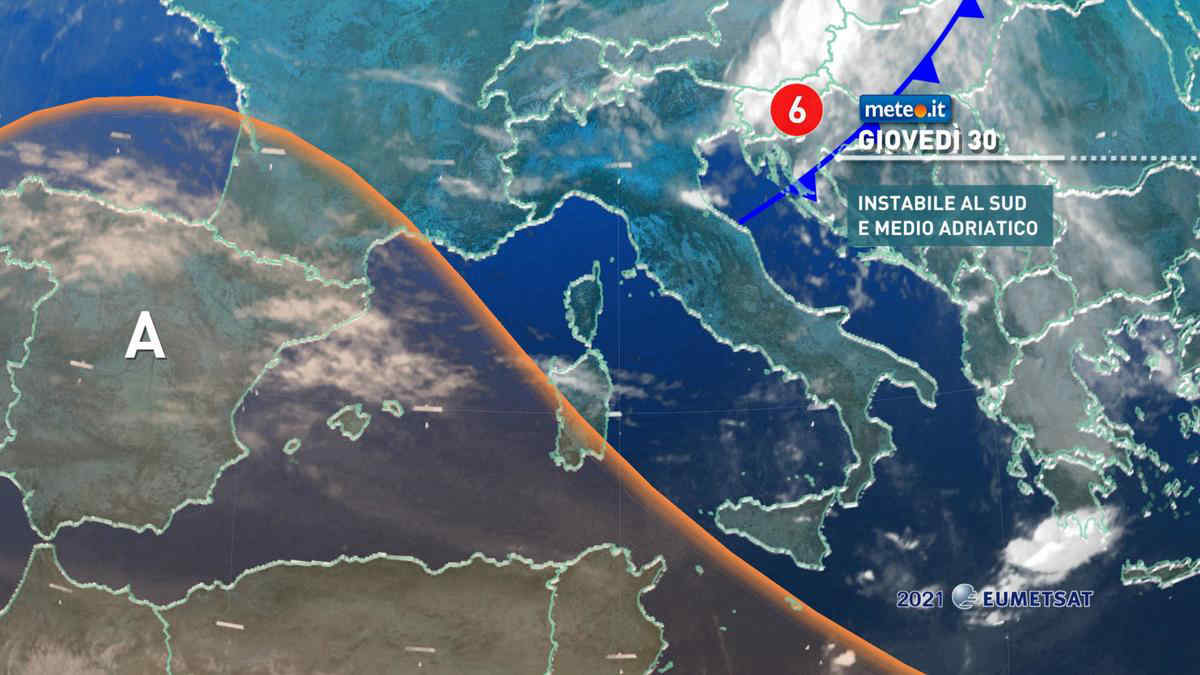 Meteo, 30 settembre instabile al Centro-sud e più fresco