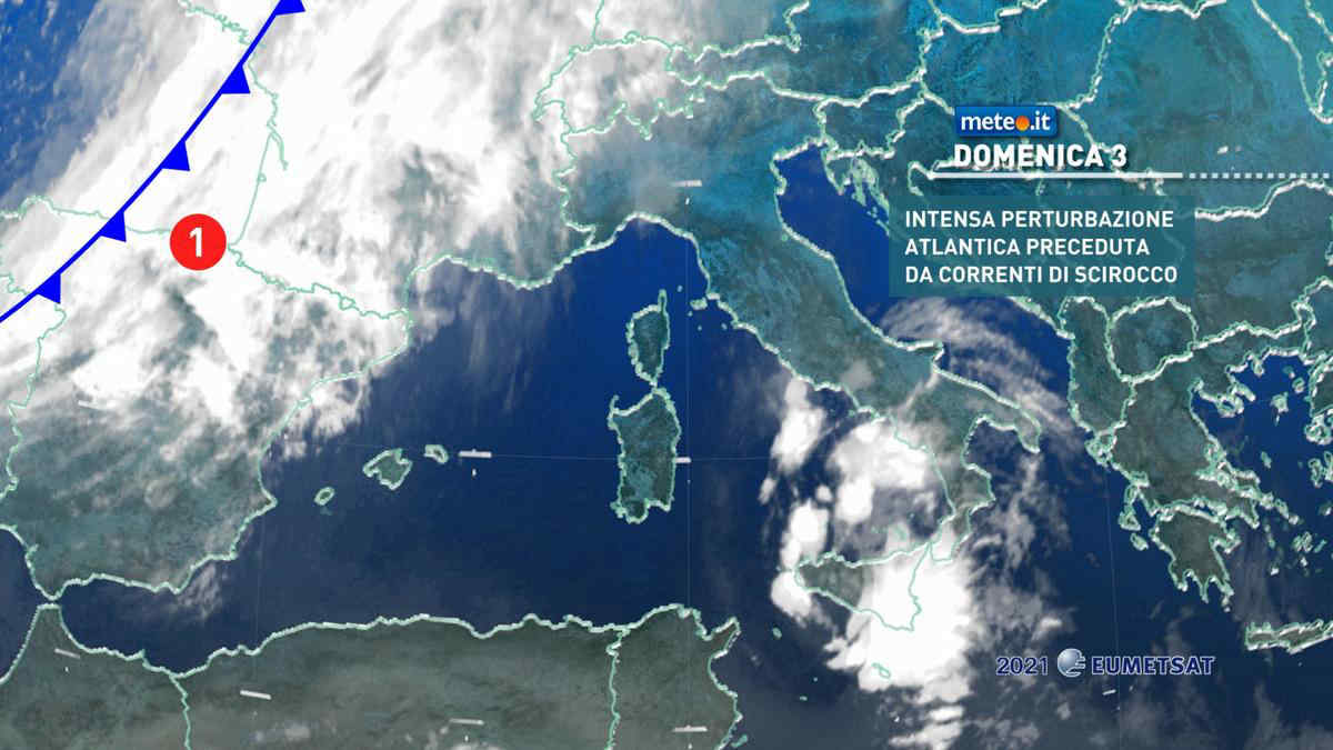 Meteo, domenica 3 ottobre prime avvisaglie di una fase di maltempo