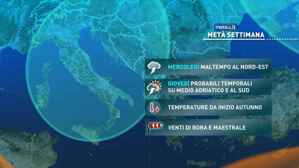 Meteo, pioggia protagonista anche dopo mercoledì 6 ottobre