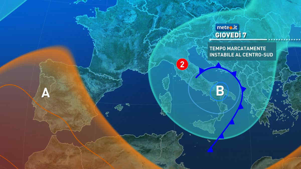 Meteo, 7 ottobre con pioggia in molte regioni e calo termico